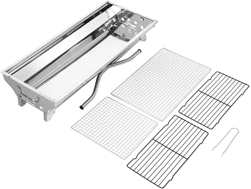 Portable Stainless Steel BBQ Charcoal Grill