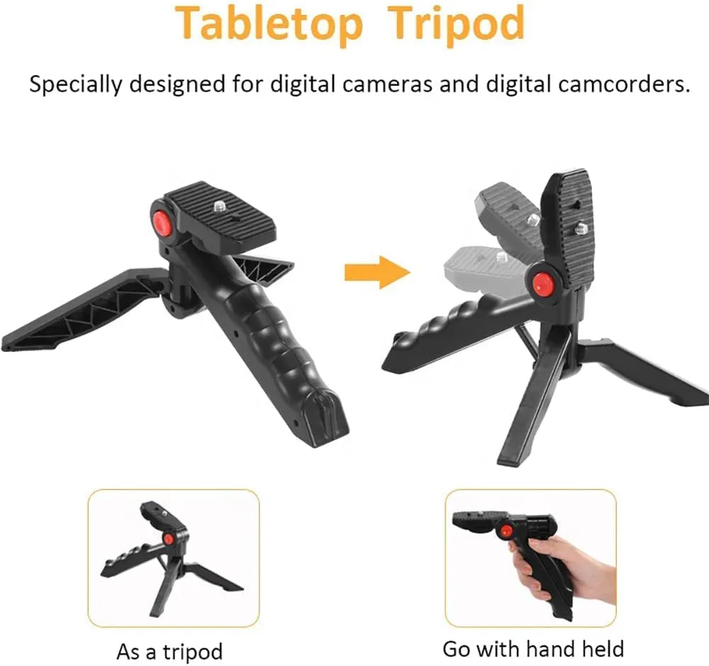 AY-49 3-in-1 video making kit with microphone, LED fill light, tripod, and phone holder