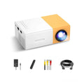 YG300 Mini LED Projector – 1080P, HDMI/USB/AV/SD, Built-in Speaker, Remote & HDMI Cable Included