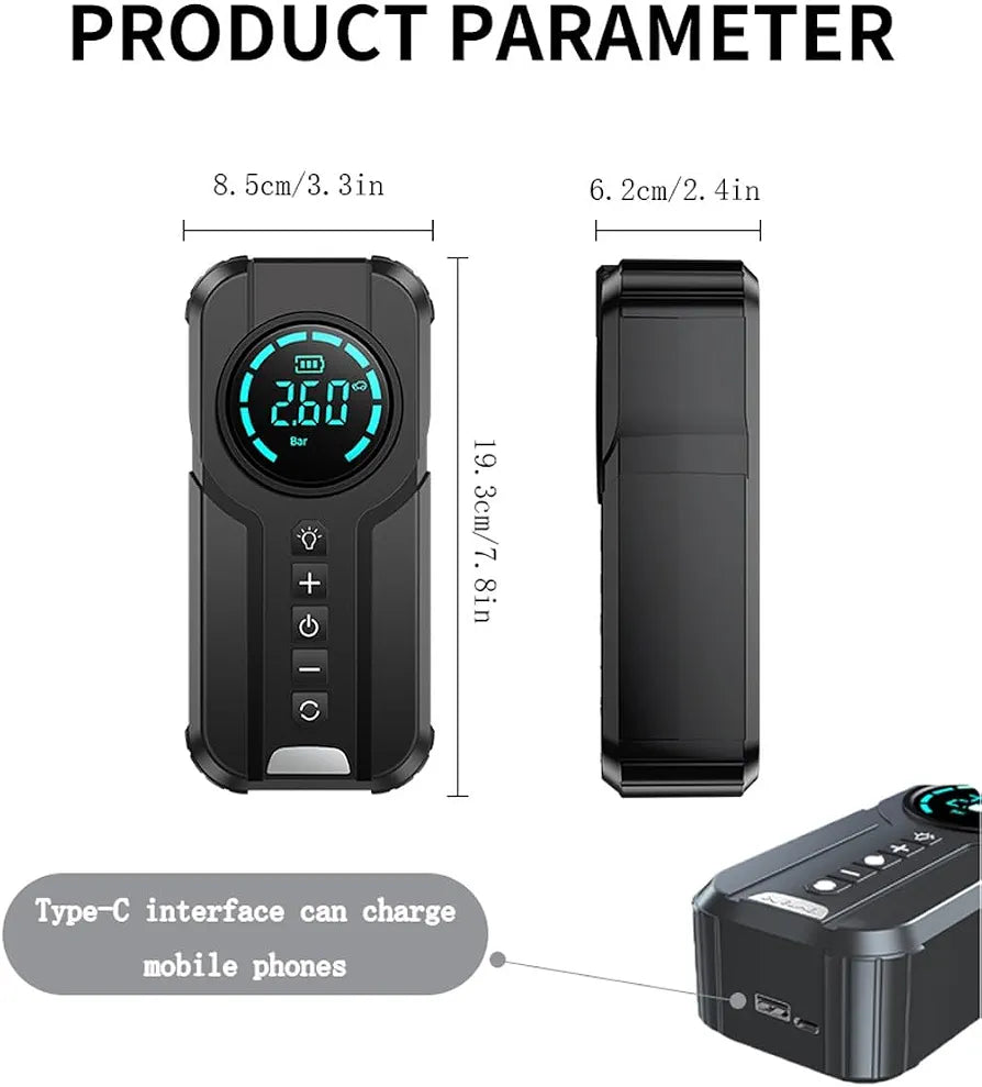 HIMK All-in-One Car Jump Starter & Tire Inflator 1000A