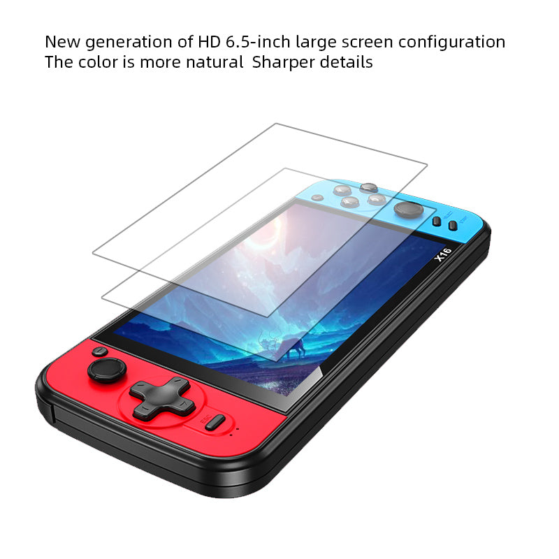 Black Hawk X16 Plus Handheld Game Console – 6.5" HD Screen | 14,000 Games | Rechargeable