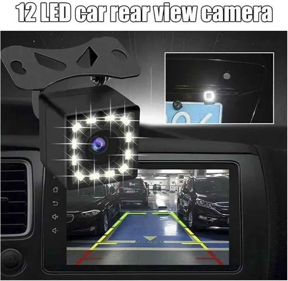 4.3" Foldable Car Backup Camera Kit – Wireless with 12 LED Night Vision & LCD Moni