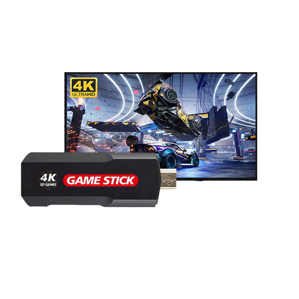 4K Game Stick – 30,000+ Games, 2 Wireless Controllers