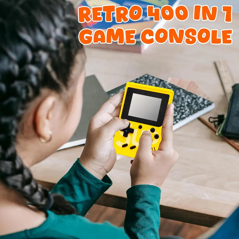 SUP Retro Handheld Game Console – 400 Built-In Games, 3" Screen, TV Output, 2-Player Ready