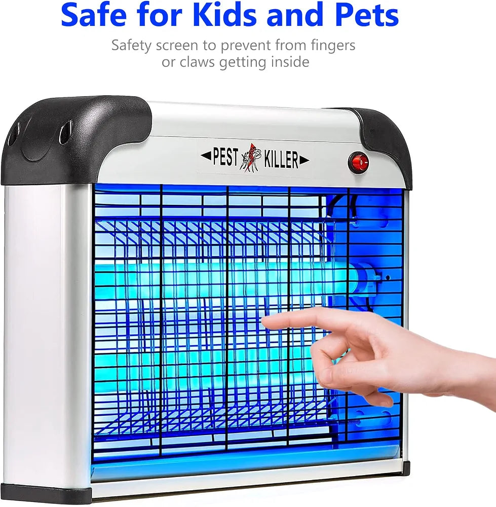 Electric UV Insect Killer with Dual Lamps & Removable Tray