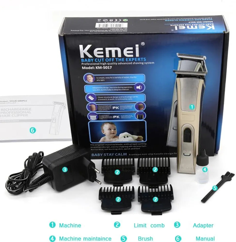 Kemei KM-5017 Rechargeable Electric Hair Clipper