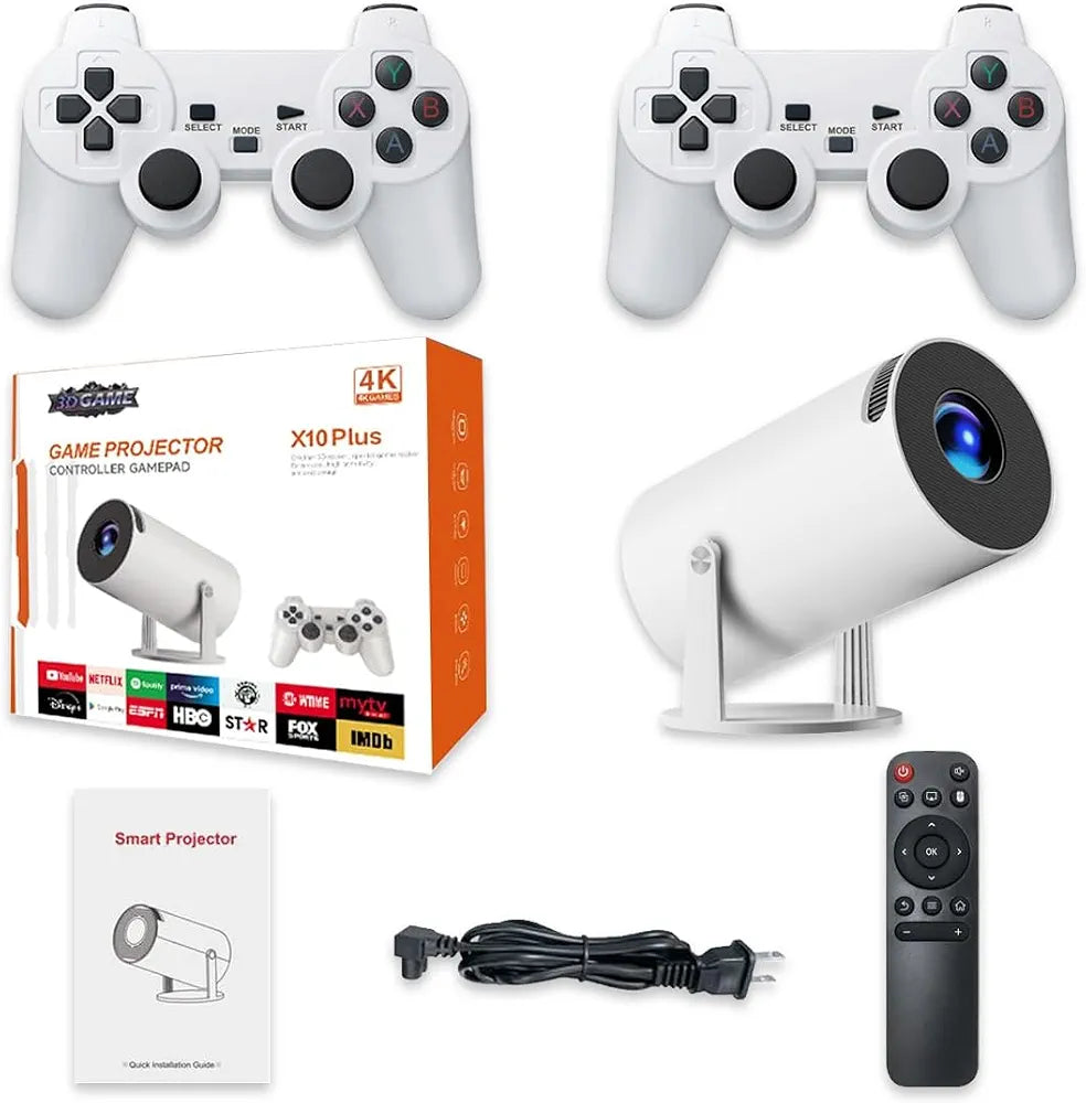 HY300 Pro Smart Projector – Android 11, 4K Support, 20,000 Games, WiFi, Bluetooth, 40"-120" Display