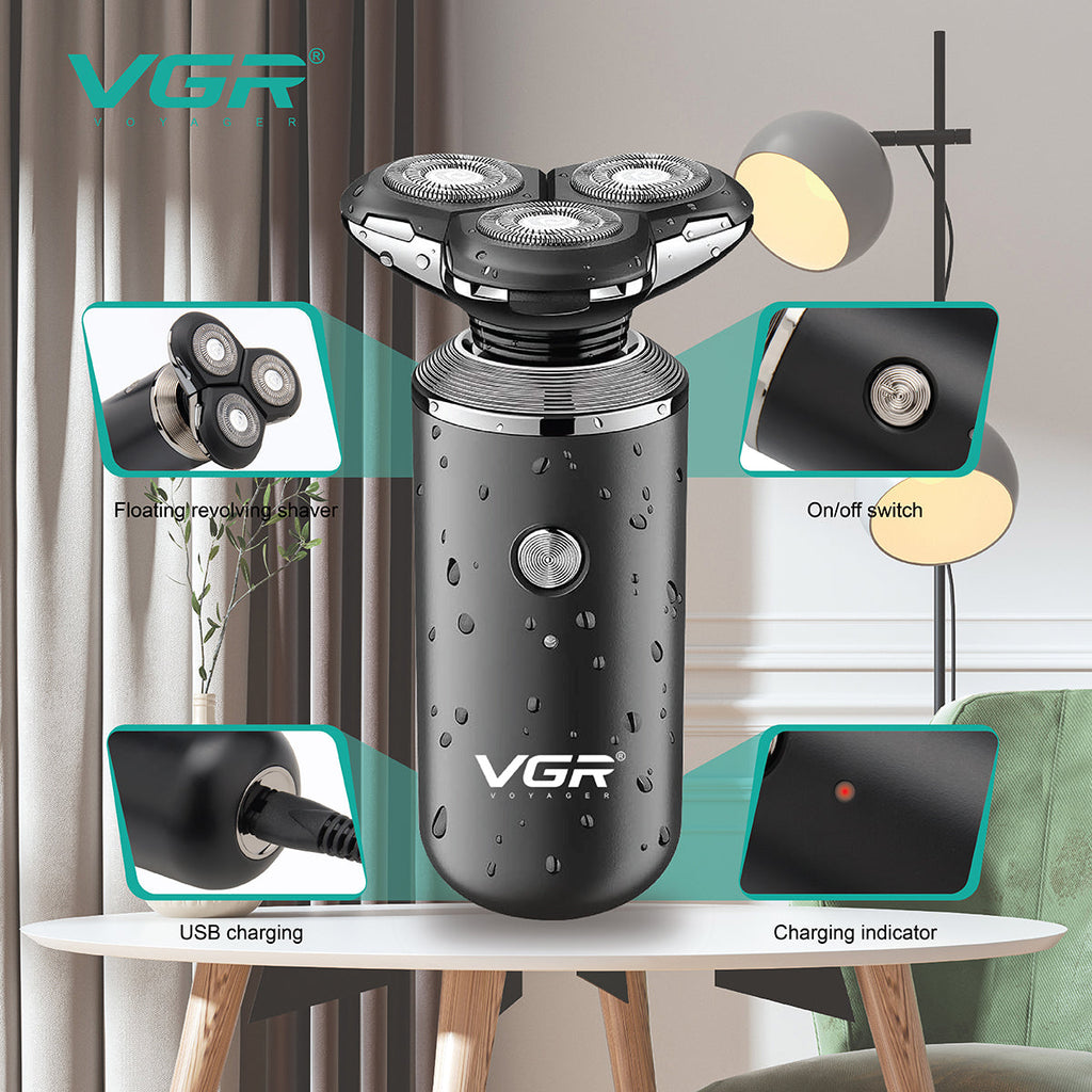 VGR V-317 Waterproof Electric Rotary Shaver