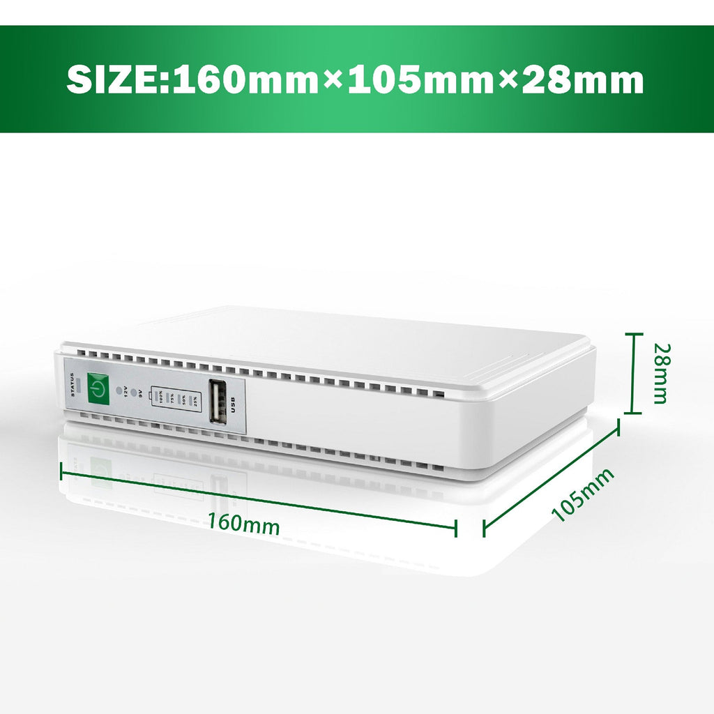 Mini UPS 12000mAh – 9V/12V Backup Power Supply with POE Output