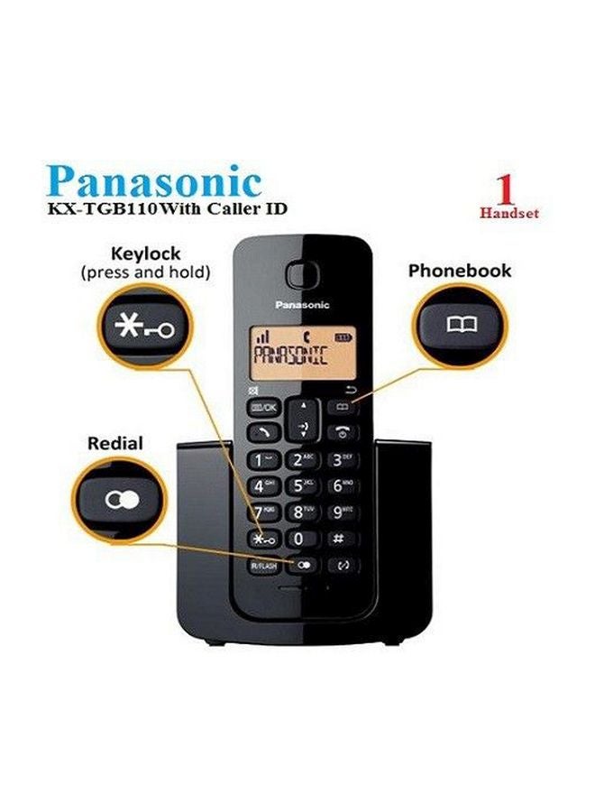 Panasonic KX-TGB110 Digital Cordless Phone with Caller ID – Black