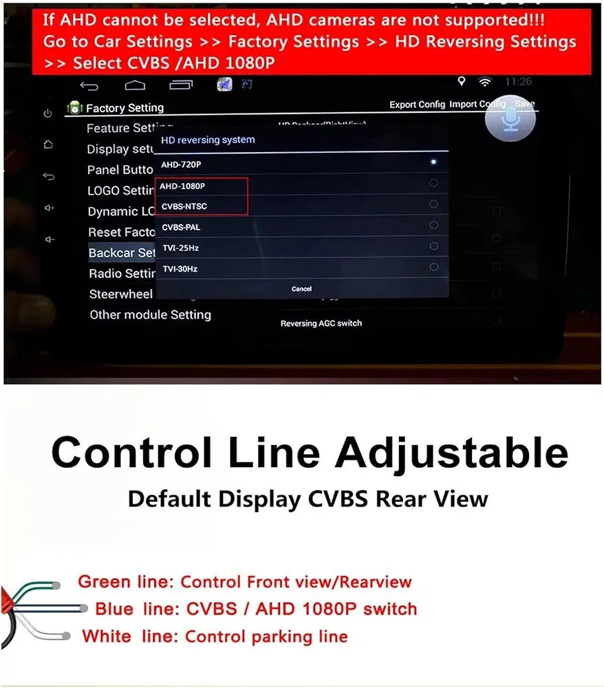 4K Ultra HD 180° Car Rear Camera – Night Vision, Waterproof, Metal Body