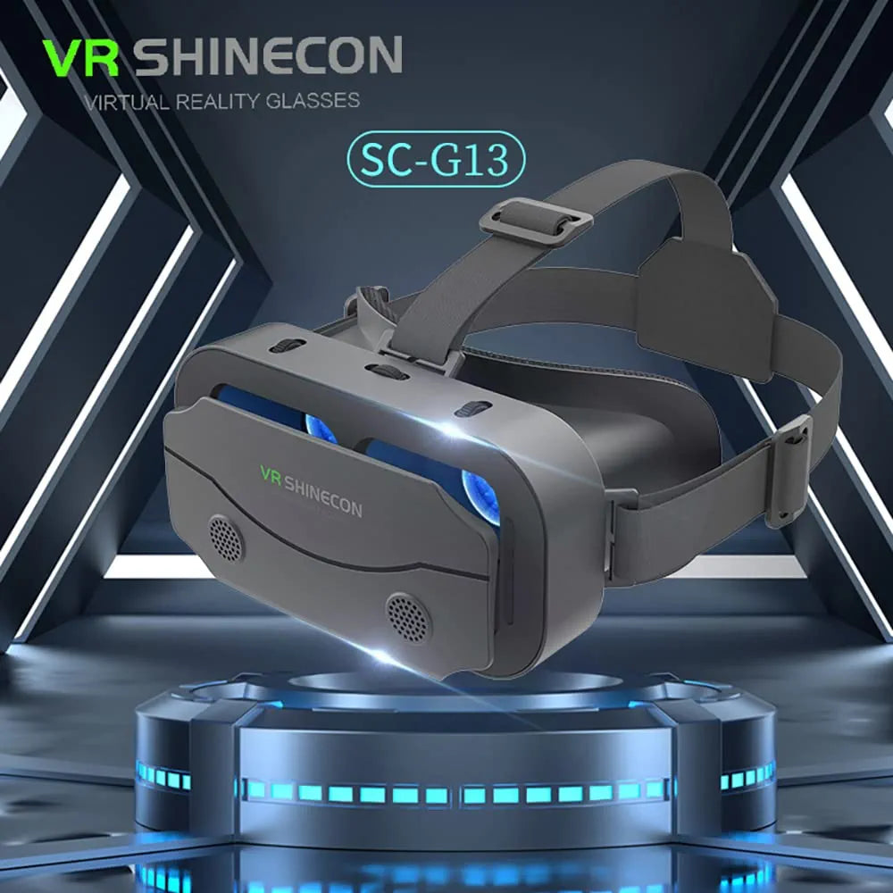 VR Shinecon SC-G13 – Virtual Reality Glasses with HD Lenses, Built-in Speakers & Large-Screen Compatibility
