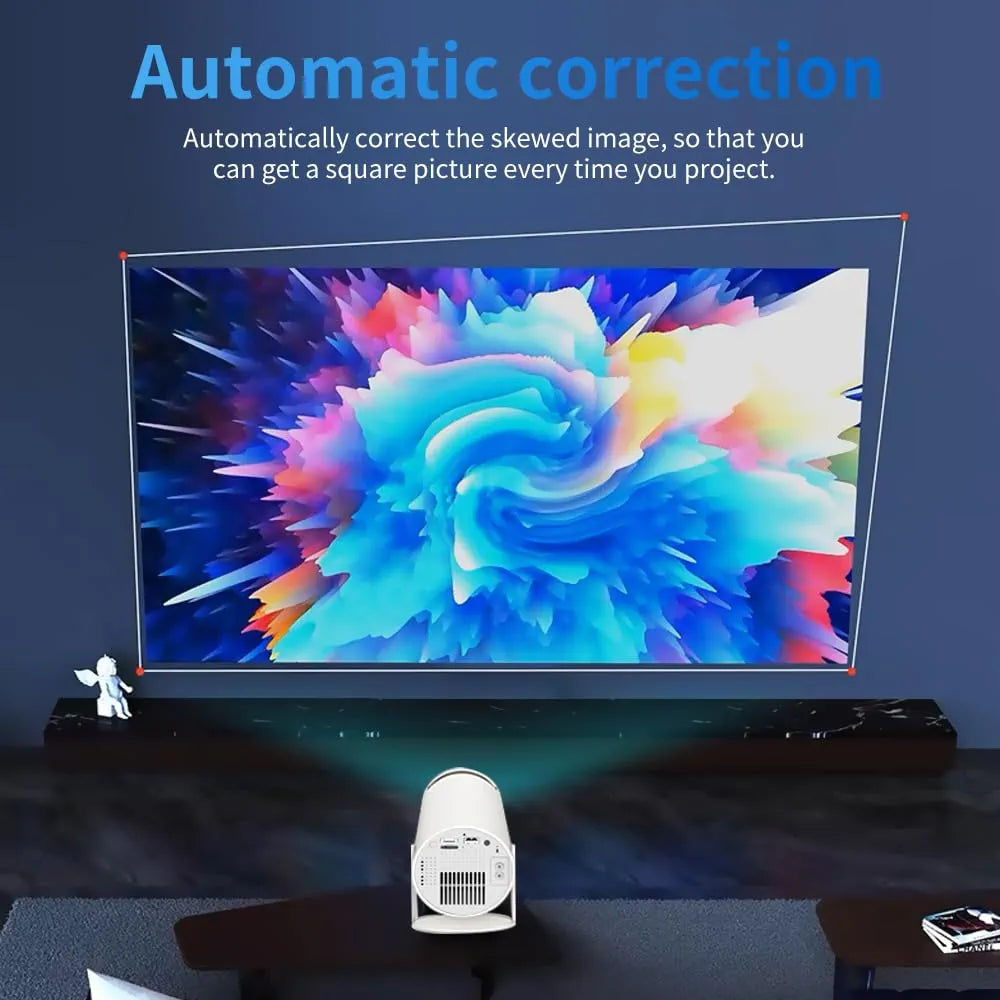 HY300 Pro Smart Projector – Android 11, 4K Support, 20,000 Games, WiFi, Bluetooth, 40"-120" Display