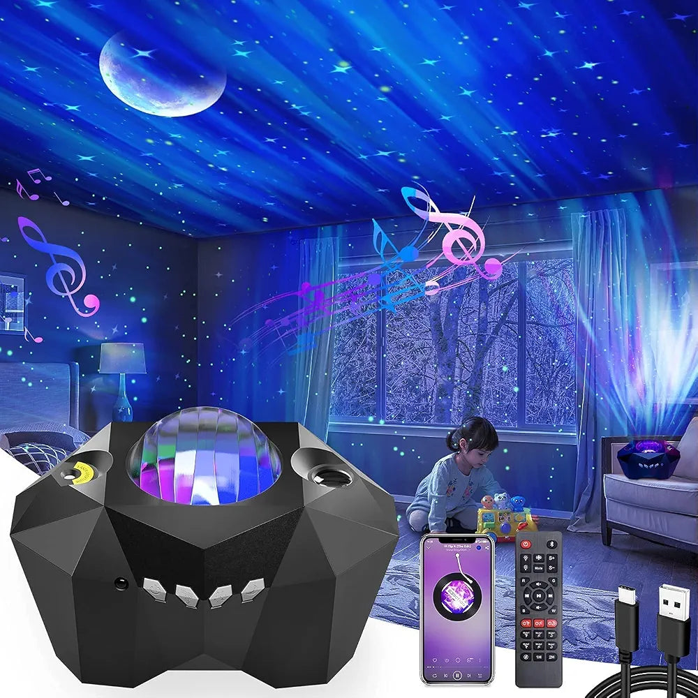 Dream Aurora Star Light Projector 3-in-1 with Bluetooth Speaker & Remote