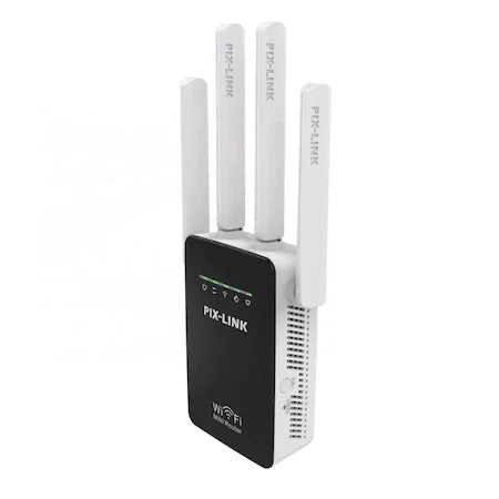 PIX-LINK WiFi Mini Router / Repeater 300Mbps – 4 Antennas