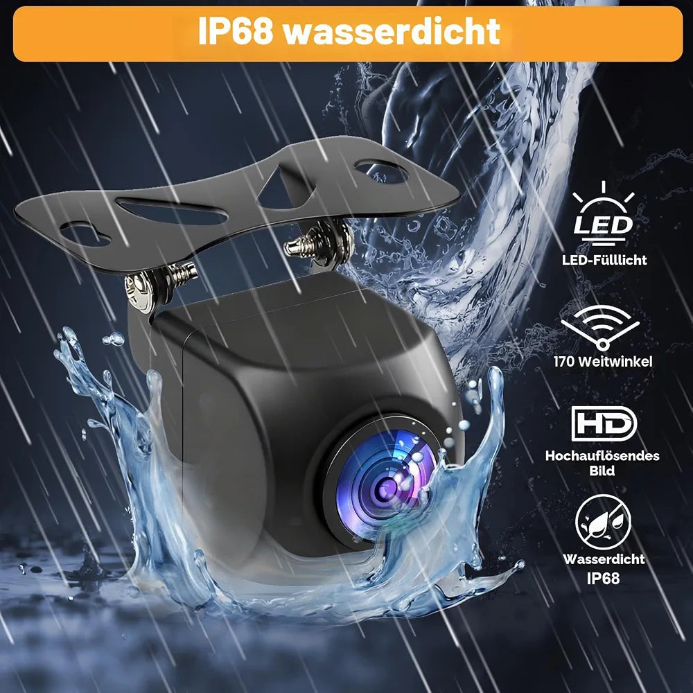 Car Rear Camera – HD 1080p, 170° Wide Angle, IP68 Waterproof, Night Vision