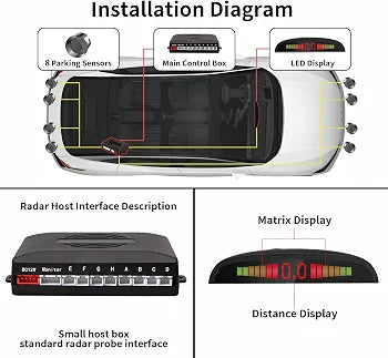 Car Reverse Parking Sensor System X8