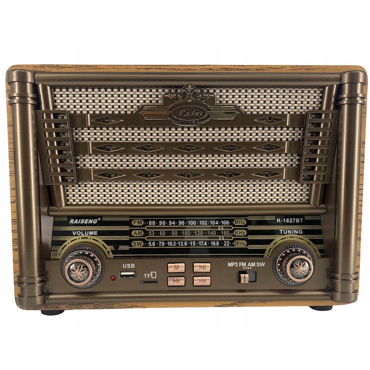 Raiseng R-1827BT Antika Vintage Bluetooth Radio Speaker – Large Size