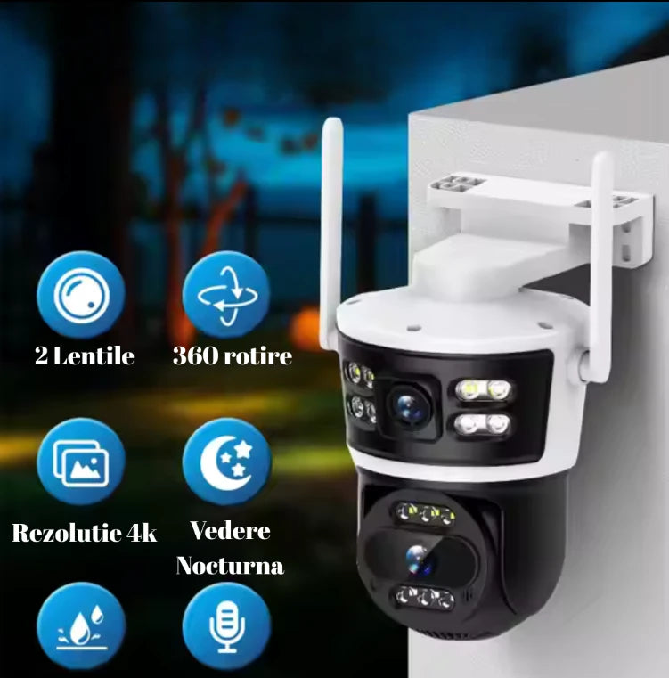 Dual-Lens 4K WiFi Security Camera – ICAM365