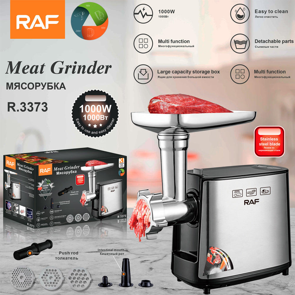 RAF Electric Meat Grinder 1000W – Heavy Duty Stainless Steel | Model R.3373