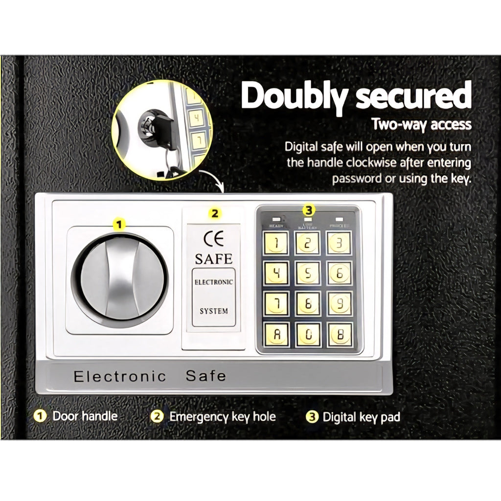 Electronic Safe T-30 | Digital Keypad & Emergency Key