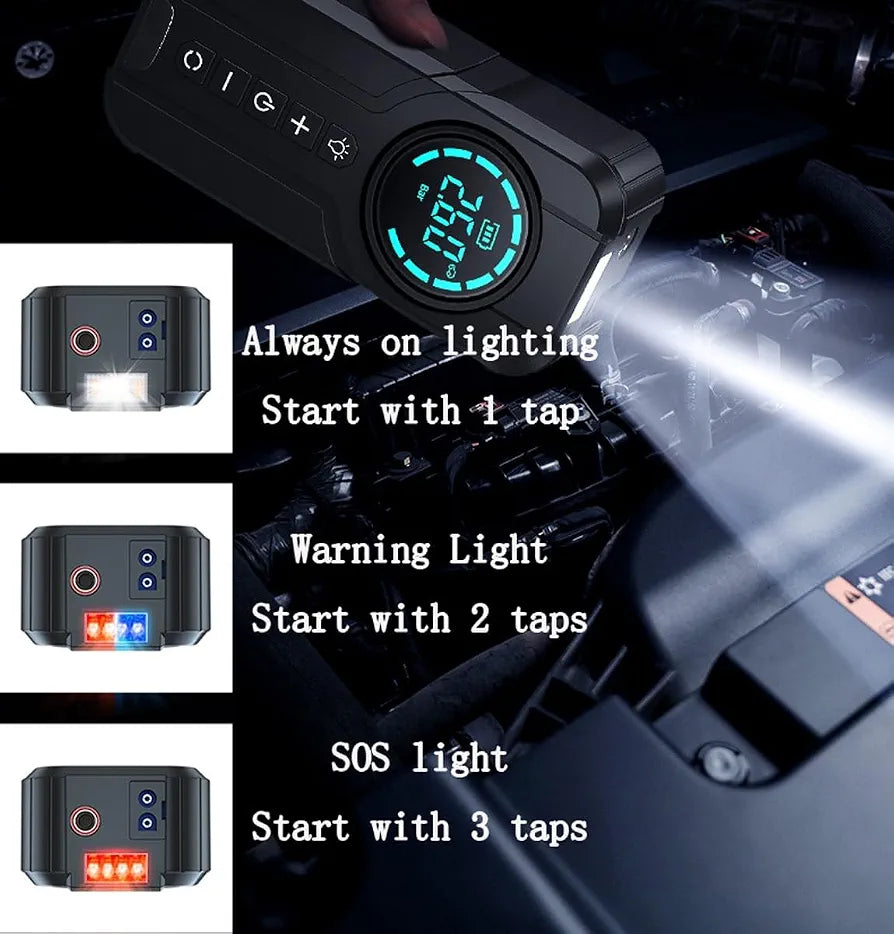 HIMK All-in-One Car Jump Starter & Tire Inflator 1000A