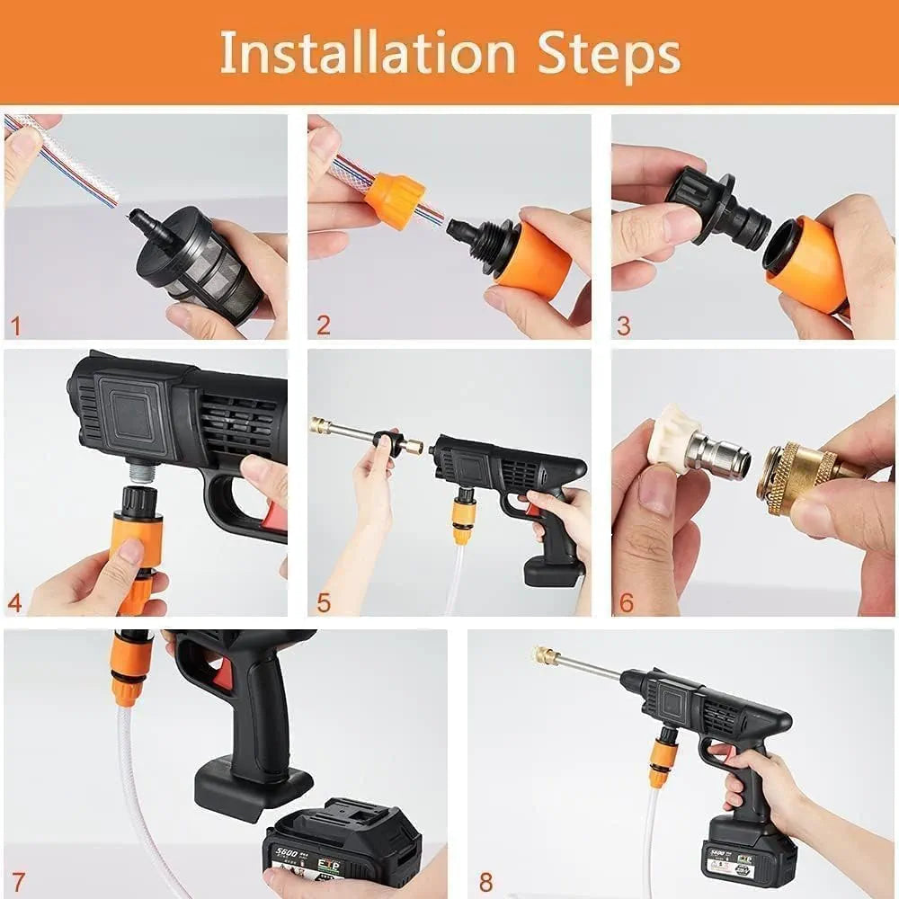 Cordless Portable Pressure Washer – 48V 300W Copper Core Motor