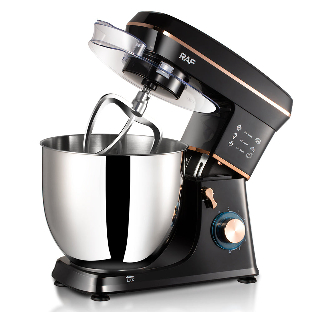 RAF Stand Mixer 7L 1400W – 6-Speed with 3 Attachments