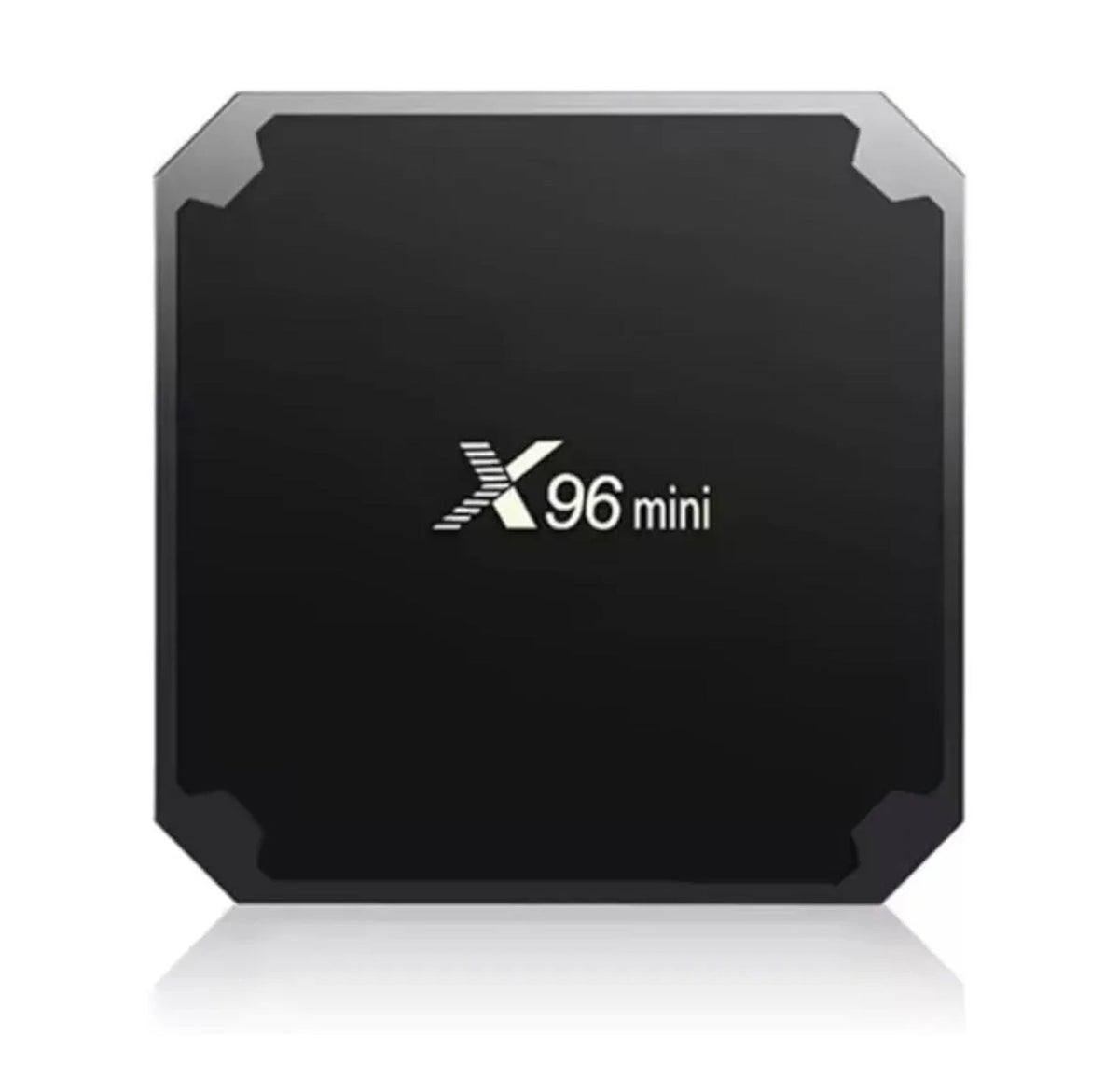 X96 Mini dimensions and USB, TF card, HDMI, Ethernet, AV, IR, and power ports