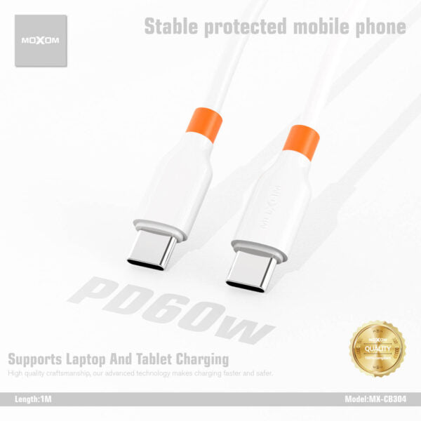 MOXOM MX-CB506 PD60W USB-C to USB-C Fast Charging Data Cable – 1M