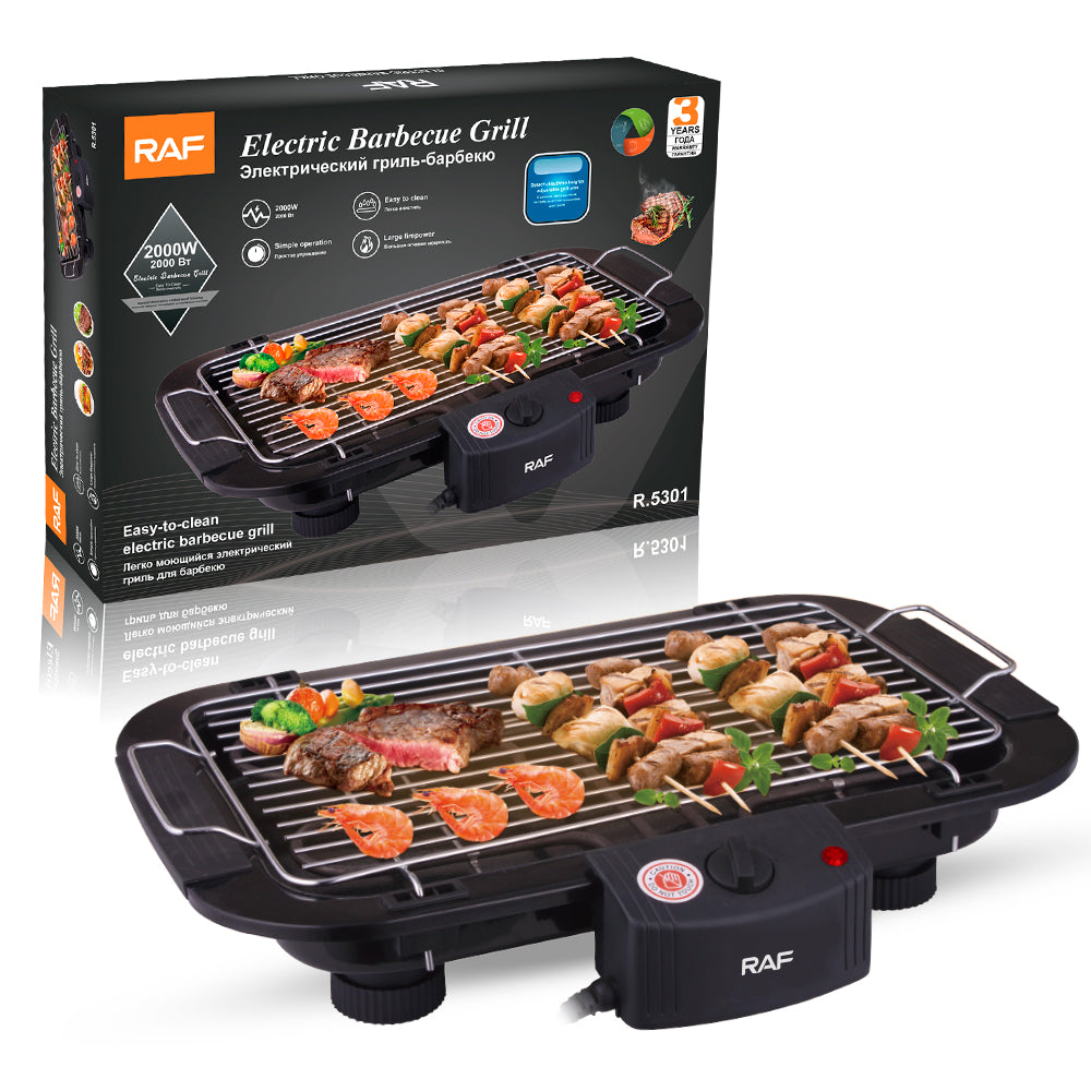 RAF Electric Barbecue Grill R.5301 – 2000W Indoor BBQ Grill
