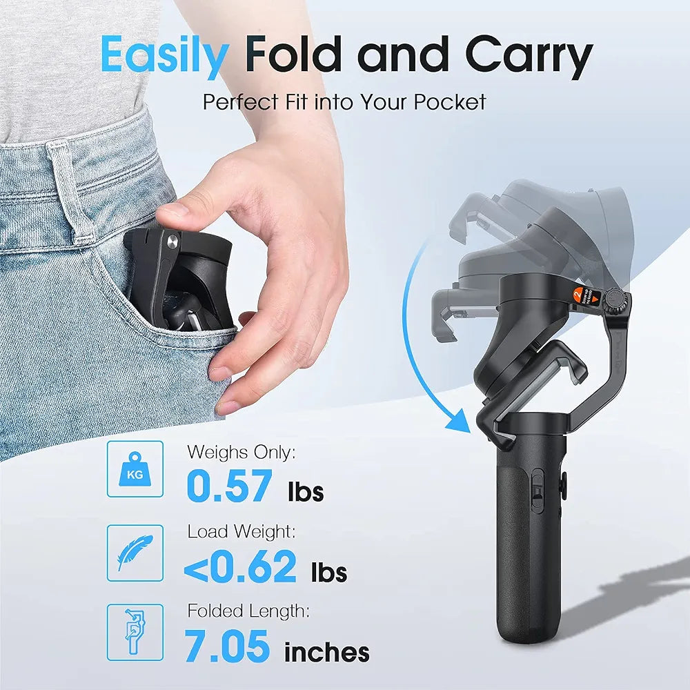 Hohem 3-axis stabilization for smartphone videos