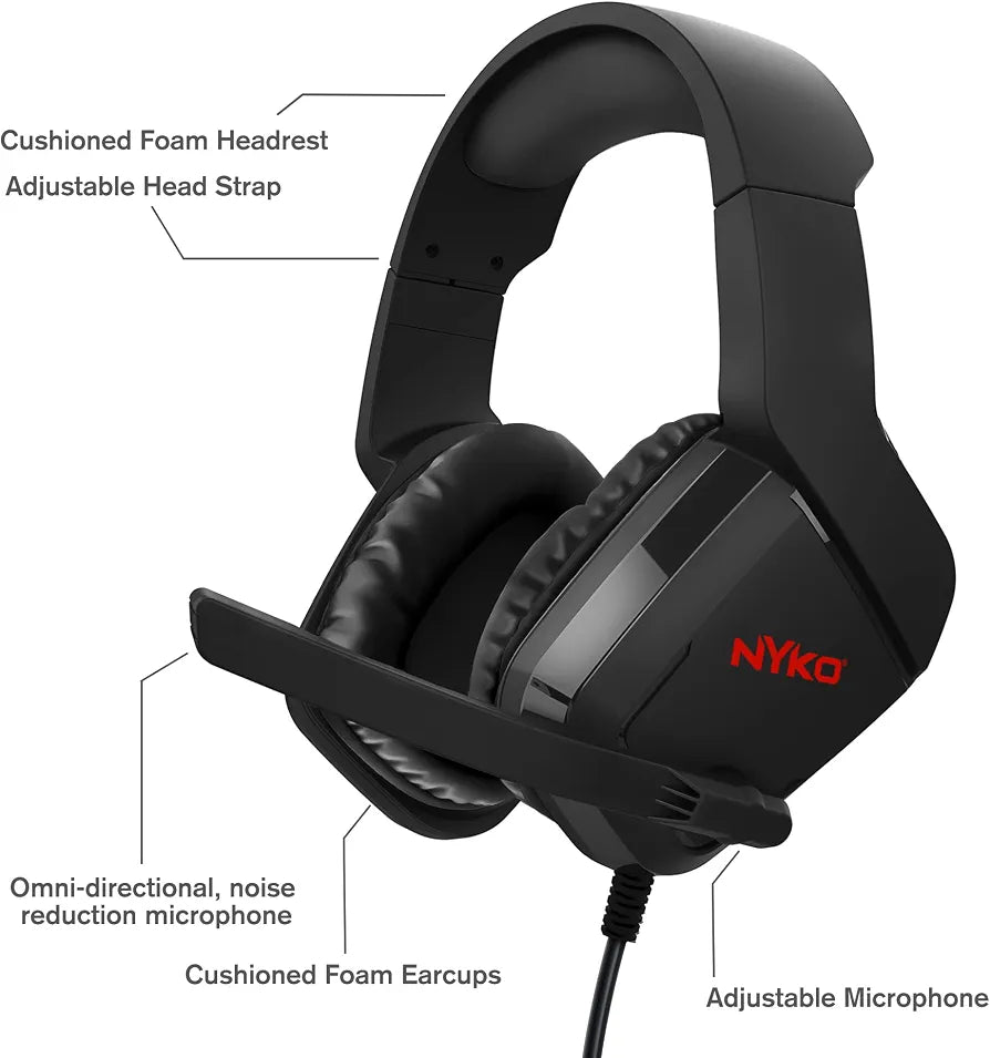 Nyko Gaming Headset | 3D Surround Sound | PS4, PS5, PC & Mobile