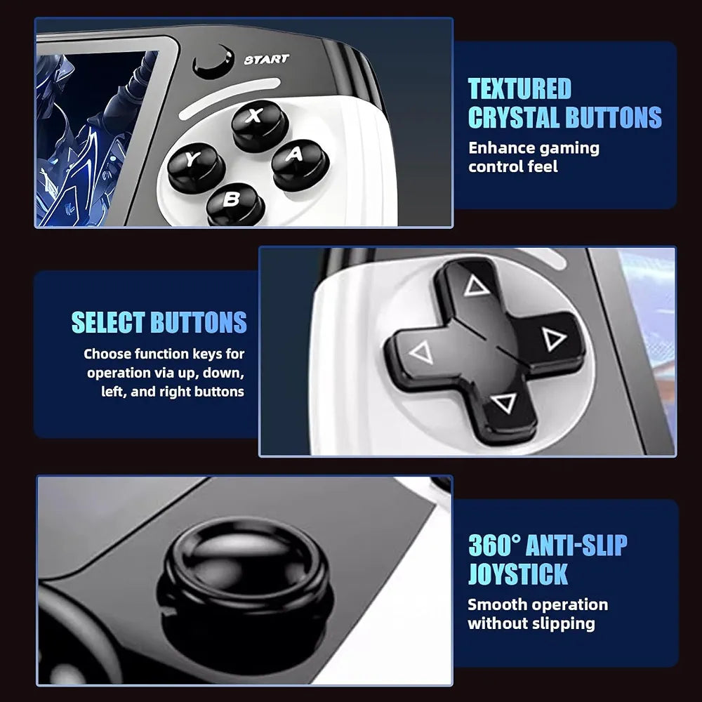 X9 Handheld Game Console – 5.5" Screen, 15,000+ Games, 9 Emulators, TV Compatible