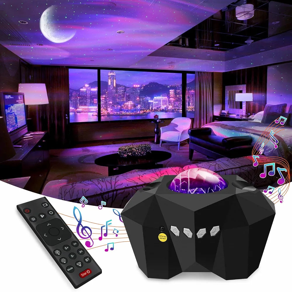 Dream Aurora Star Light Projector 3-in-1 with Bluetooth Speaker & Remote