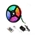 RGB LED Strip Light 5M – 16 Colors, 4 Modes | 24-Key IR Remote & Power Adapter Included