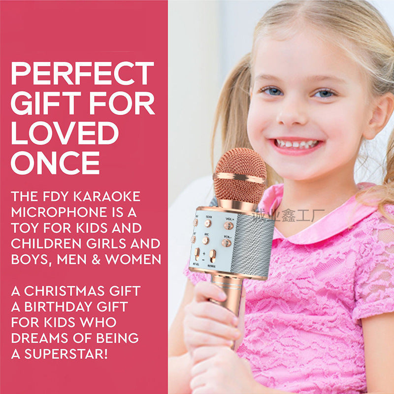 5-in-1 Bluetooth Karaoke Microphone with Voice Changer