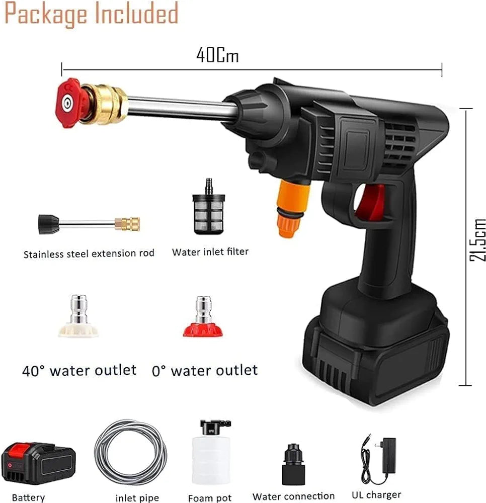 Cordless Portable Pressure Washer – 48V 300W Copper Core Motor