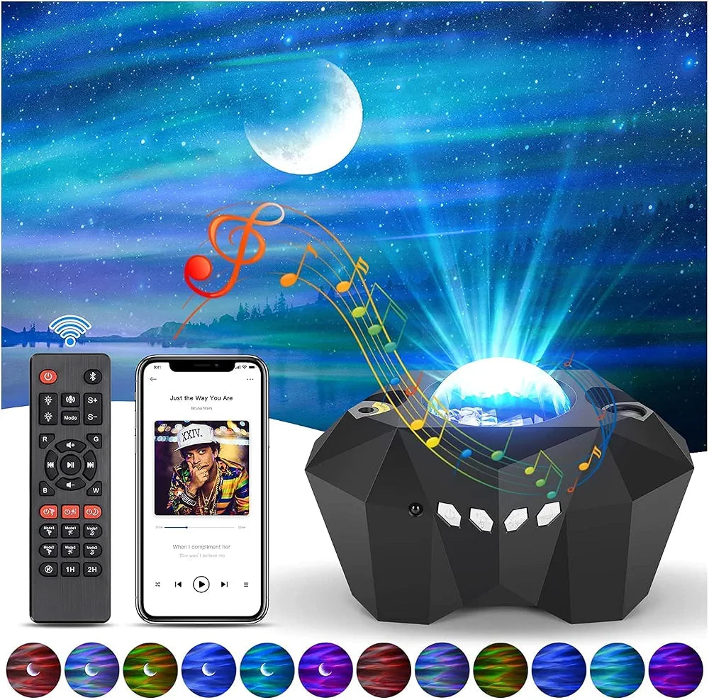 Dream Aurora Star Light Projector 3-in-1 with Bluetooth Speaker & Remote
