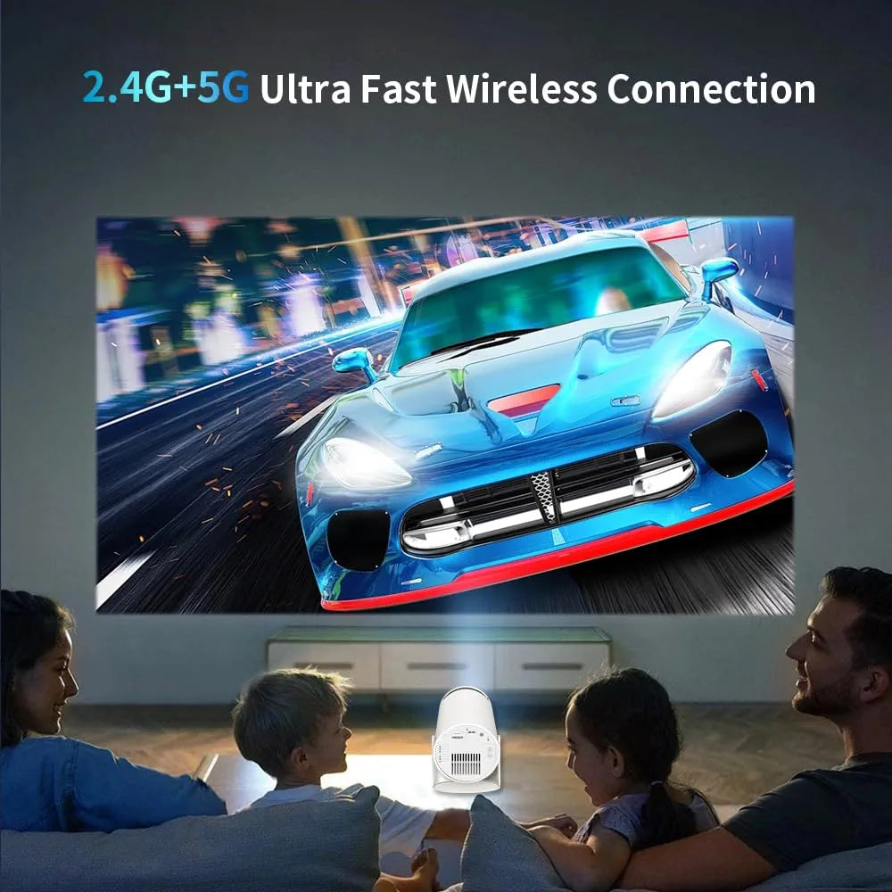 HY300 Pro Smart Projector – Android 11, 4K Support, 20,000 Games, WiFi, Bluetooth, 40"-120" Display