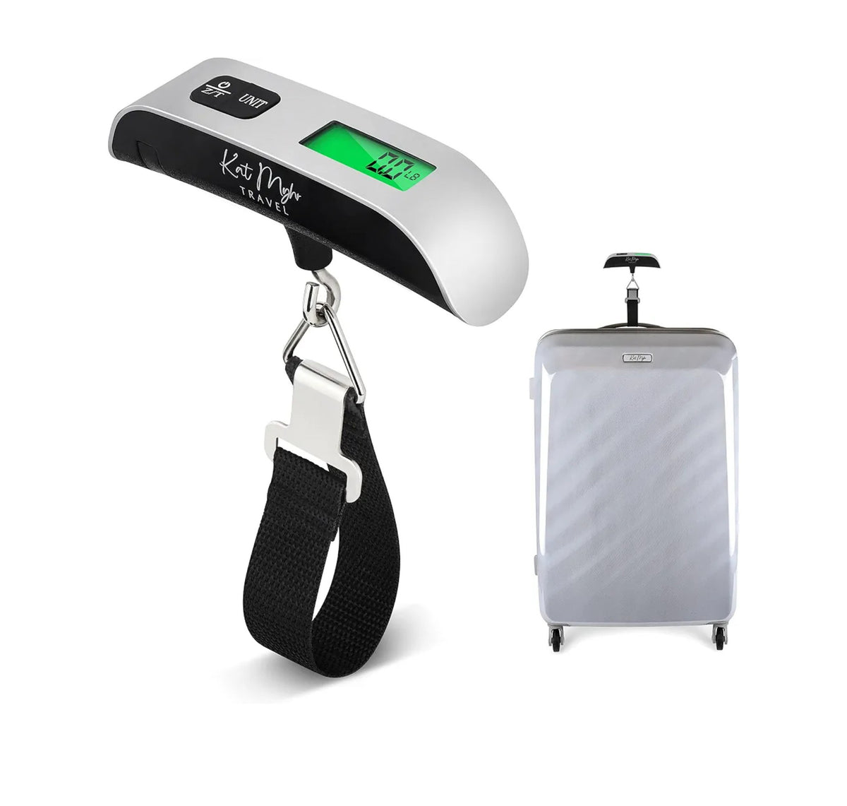 Kat Myhr Portable Digital Luggage Scale, 50 kg / 110 lb