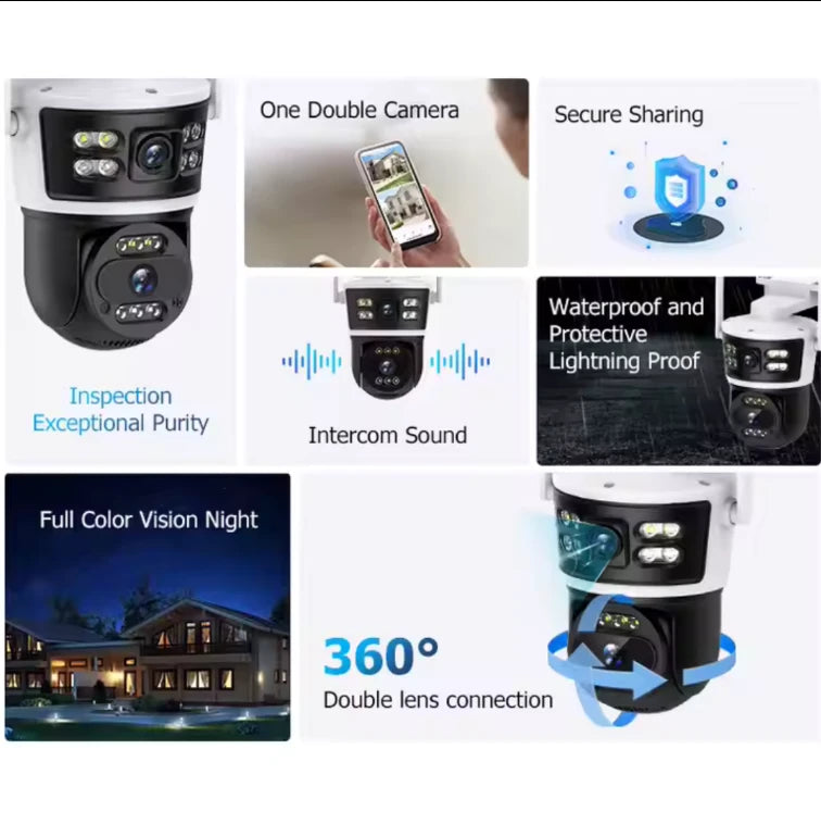 Dual-Lens 4K WiFi Security Camera – ICAM365