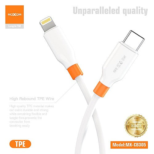 MOXOM MX-CB305 36W USB-C to Lightning Fast Charging Cable