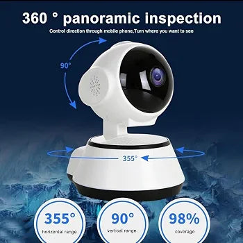 V380 Pro WiFi Camera – 1080p Full HD | Night Vision | 360° Pan & Tilt