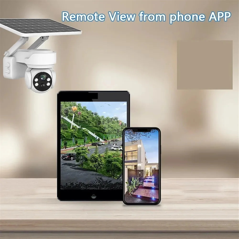 4G Solar Security Camera – 5MP 4K Ultra HD | 360° PTZ | Night Vision | Waterproof