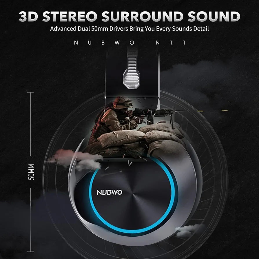 NUBWO N11 Gaming Headset – 3D Surround Sound & Noise-Cancelling Mic