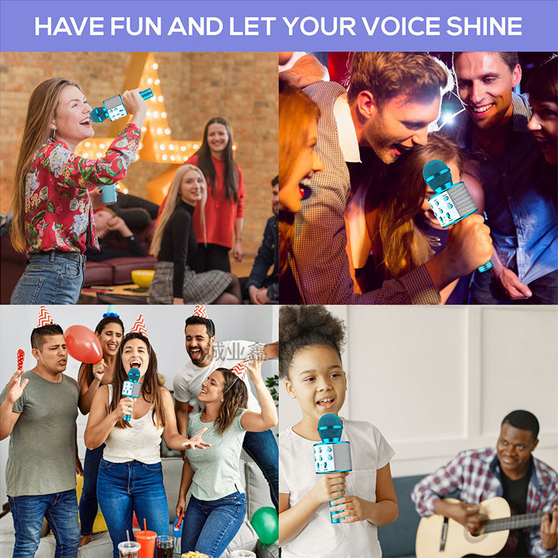 5-in-1 Bluetooth Karaoke Microphone with Voice Changer