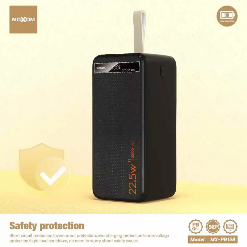 MOXOM MX-PB158 50000mAh Fast Charging Power Bank – SCP 22.5W / PD 20W