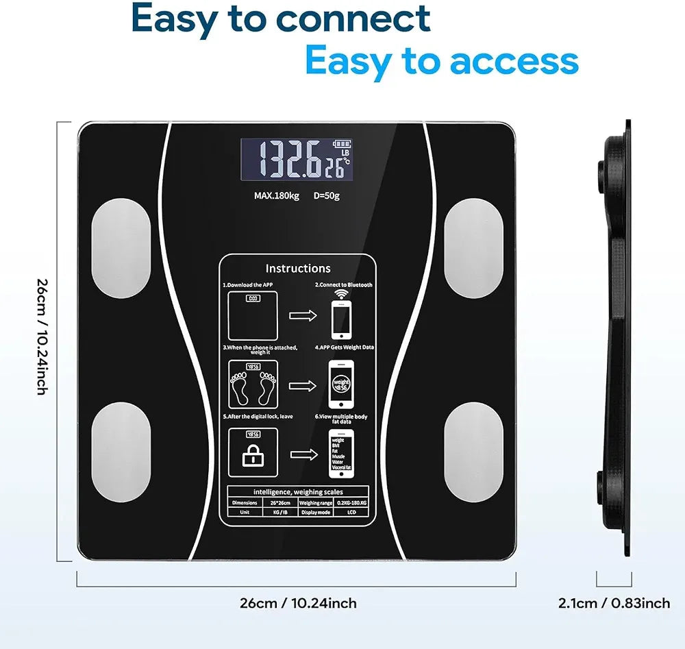 Smart scale connected to mobile app