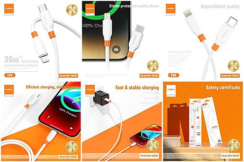 MOXOM MX-CB305 36W USB-C to Lightning Fast Charging Cable